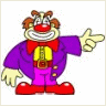 pointing clown